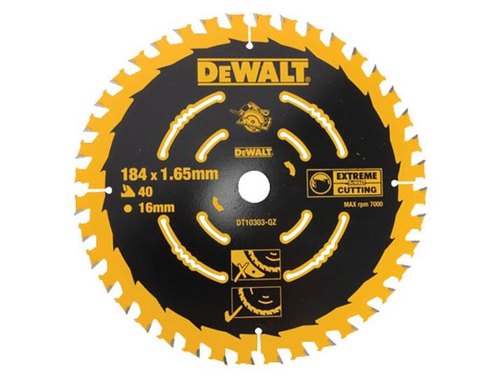 Lame de scie circulaire Ø184x16mm 40 Dents DEWALT DT10303-QZ