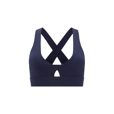 Sport-BH FABLETICS "Fabletics BH OASIS TWIST SPORTS", Damen, Gr. XL, blau, Sportlich, BHs Sport-BH, mit Schlüssellochausschnitt