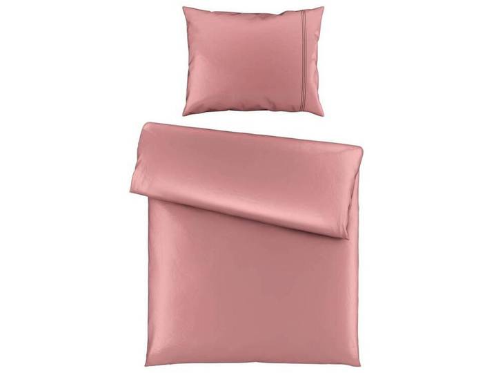 Bio:Vio Bettwäscheset, Rosa, Textil, Uni, 160x210 cm, pflegeleicht, atmungsaktiv, hautfreundlich, schadstoffgeprüft, bio, Heimtextilien, Bettwäsche, Bettwäsche, Satin Bettwäsche