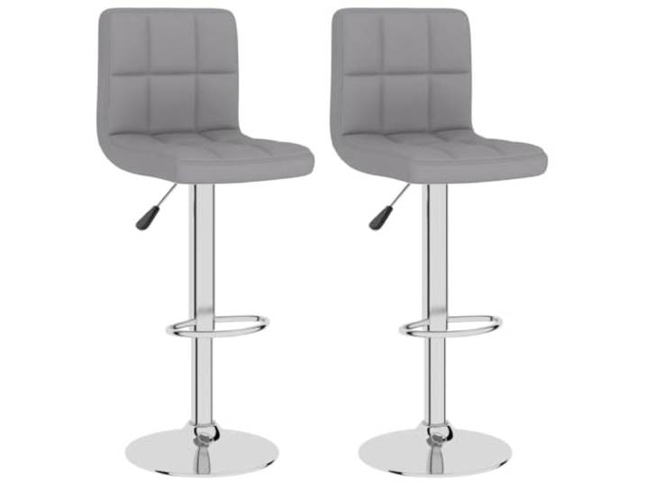 Kaorsrow Barhocker 2er Set Höhenverstellbar Drehbar Stoff Hellgrau Ideal für Küche und Hausbar mit gepolsterter Sitzfläche, stabiler Fußablage sowie stufenloser Gaslift-Einstellung.