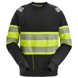 Snickers High-Vis-Sweatshirt, Warnschutzklasse 1 5 schwarz-signalorange