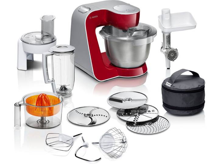 BOSCH Küchenmaschine MUM5 Styline MUM56740, 900 W, 3,9 l Schüssel, Schüssel 3,9l Edelstahl, spülm.fest, 4 Scheiben, 3 Rührwerkzeuge