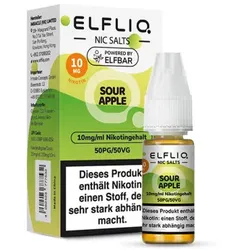 ELFLIQ – Sour Apple NicSalt Liquid 10ml / 10mg