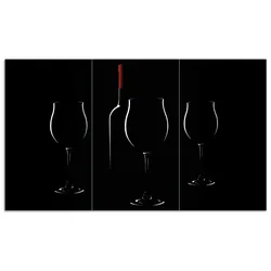 Wallario Herdabdeckplatte 60 x 52 cm (BxH), 1-teilig Rotwein bei Nacht