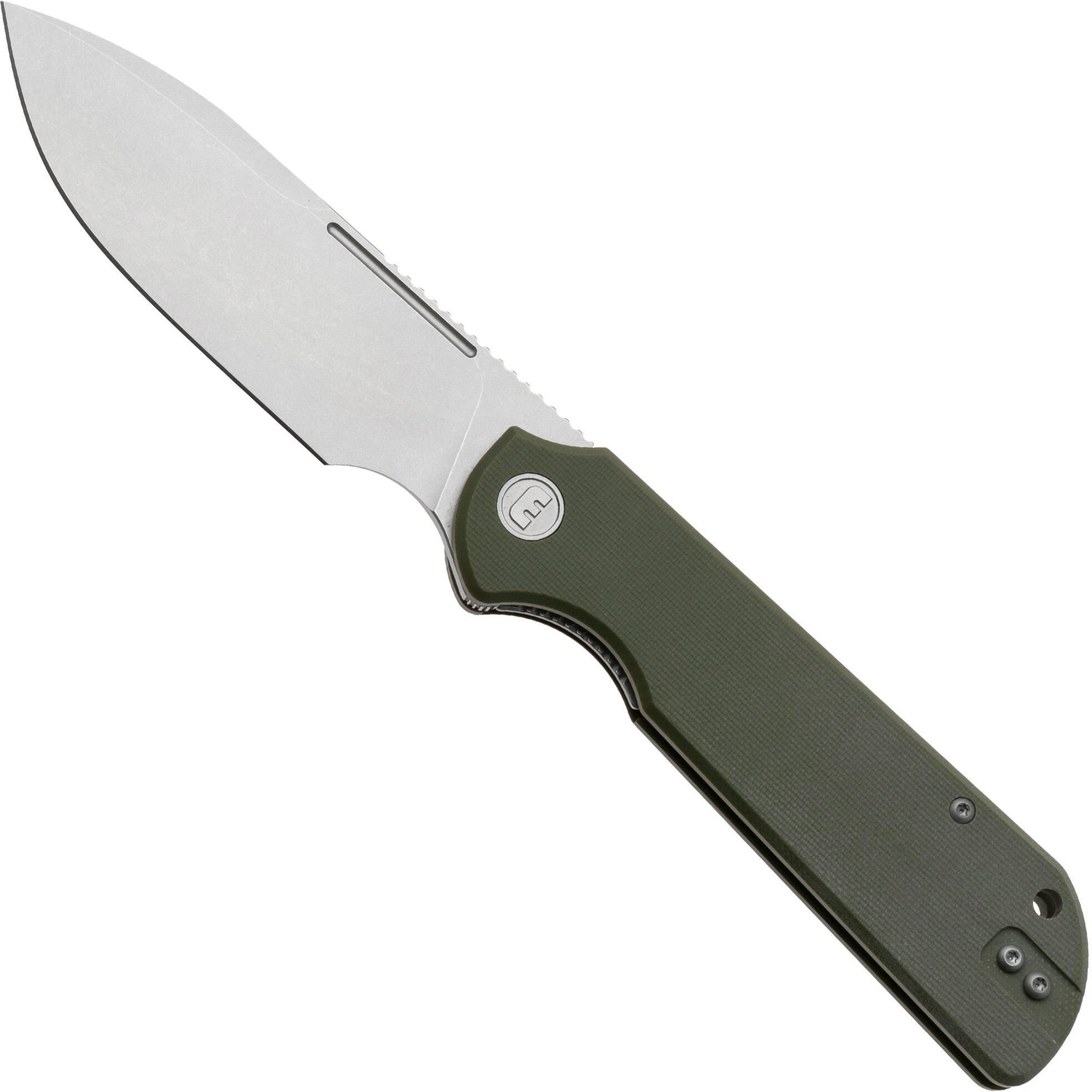 Eutektik Binary BIN-OGSW-R Stonewashed 14C28N, OD Green G10, coltello da tasca
