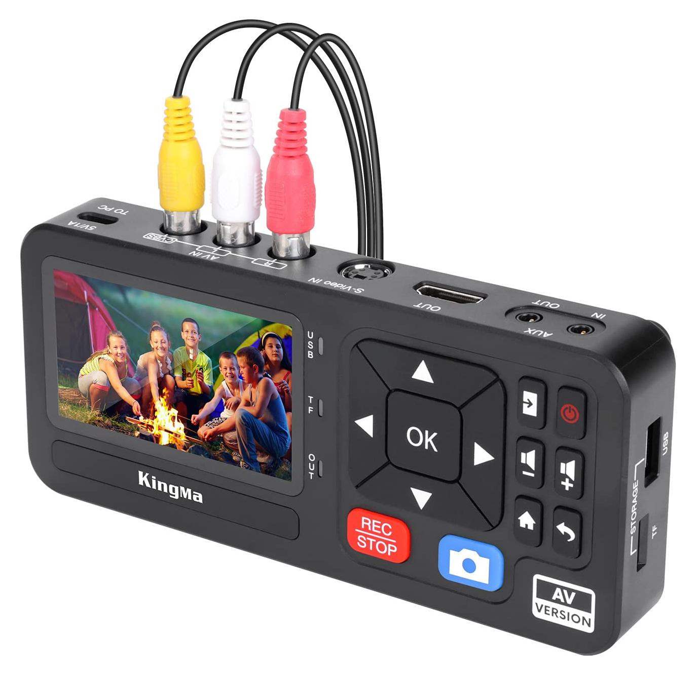 Selius Videograbber 3 inch, 1080P 60FPS, voor digitalisatie van VHS, DVD en camcorders, Gaming opslag