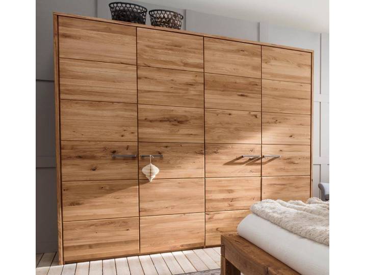 Kleiderschrank Sonderaktion aus massiver Wildeiche komplett mit Passe-Partout-Rahmen – 3%-Vorkasse-Rabatt