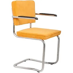 Zuiver Freischwinger Ridge Rib Klink Stoff Yellow