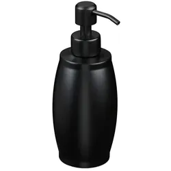 Relaxdays 2x Seifenspender Edelstahl 350ml schwarz Schwarz