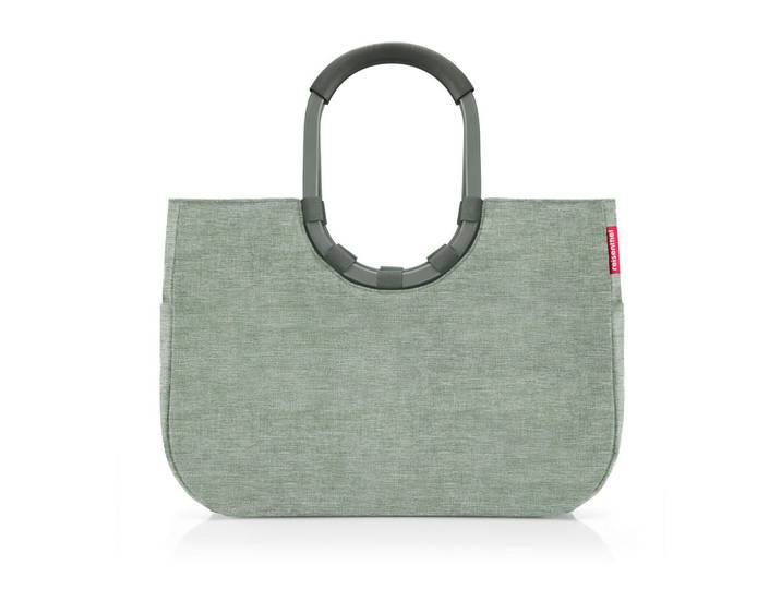 Reisenthel Einkaufskorb Loopshopper L frame twist sage, Jadegrün, 25 l, bauchig, 46x34.5x25 cm, Ordnen & Aufbewahren, Körbe, Einkaufskörbe
