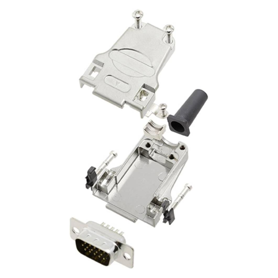 Tru Components TCDTZF09HDP15K 7709536 D-SUB Stiftleisten-Set 180 ° Polzahl: 15 L (7709536)