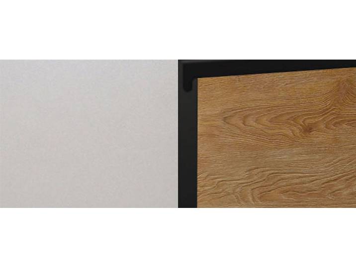 Feldmann-Wohnen Eckschrank Treviso (1-St) 90x50x82cm grifflos grau - Pembroke-schwarz (TR-D13U)