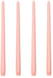 On Spot Shop Long Burning Taper Candles, 4 Pack, Dripless Smokeless Unscented, For Home Interior And Valentine's Decor pink