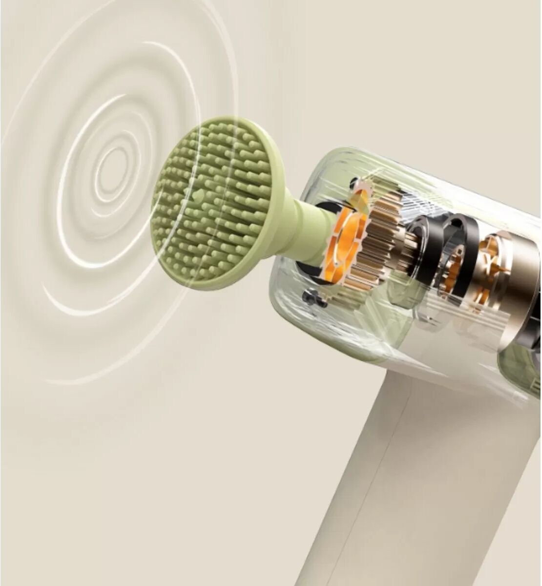 INF Pistolet de massage intelligent miniature - Pistolet de massage portable pour les fascias avec 4 têtes, 3 vitesses,