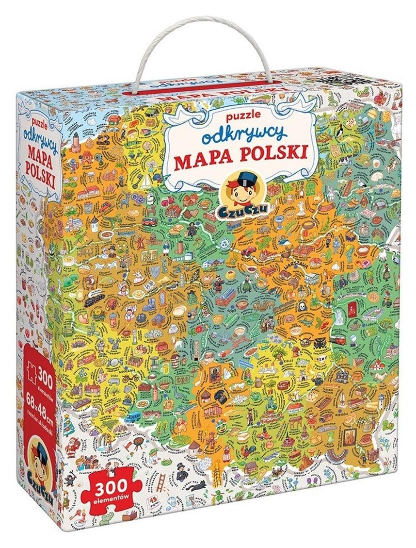 CzuCzu Ontdekkingpuzzel Kaart van Polen, 300 stukjes, vanaf 7 jaar