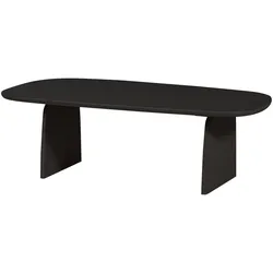 Couchtisch Tablo Eiche FSC, organisches Design, modern, schwarz, 110 x 60 cm, robust