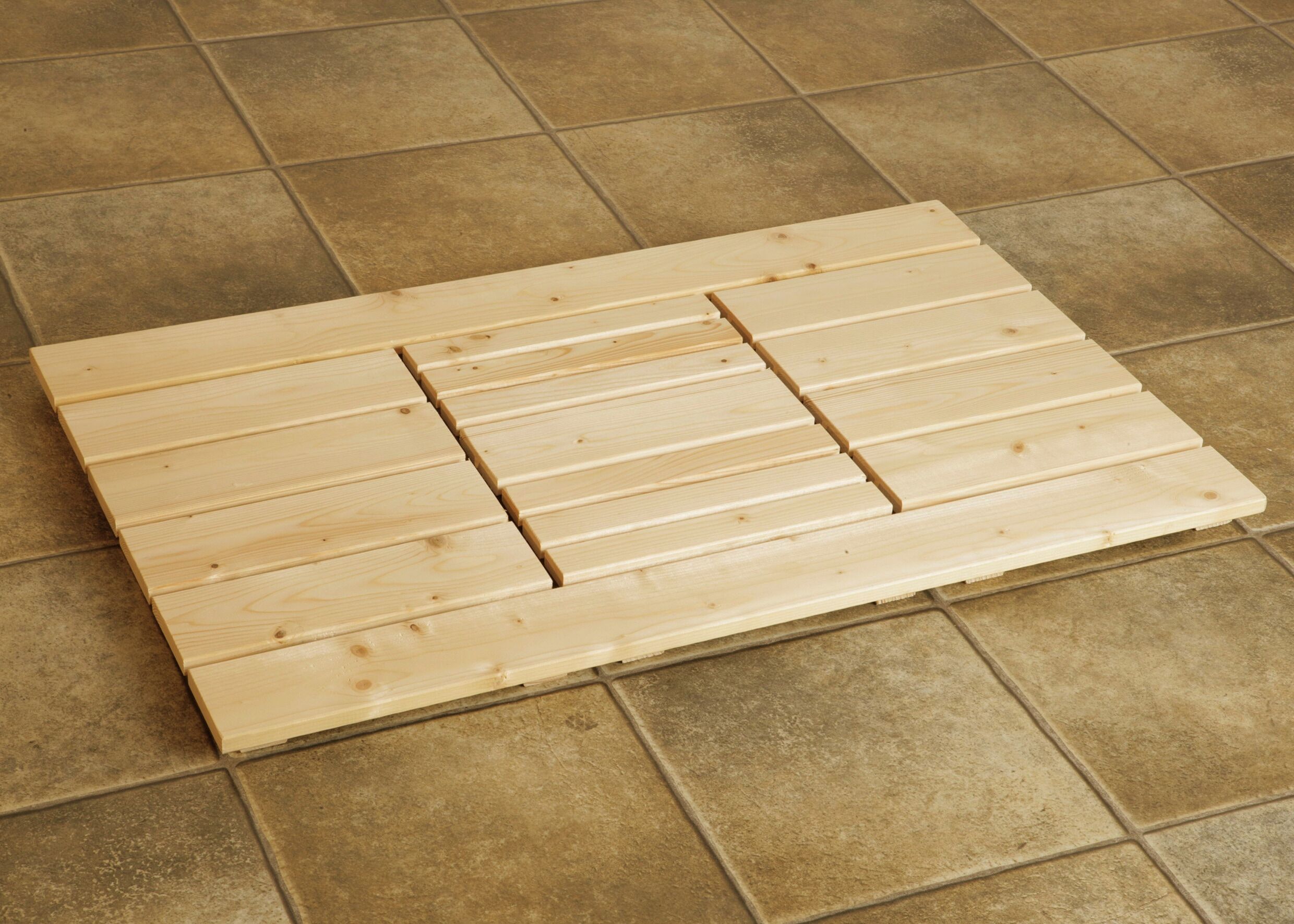 Saunabodenrost WEKA, beige (natur), H:40mm, Holz, Badematten, BxL: 62x105 cm