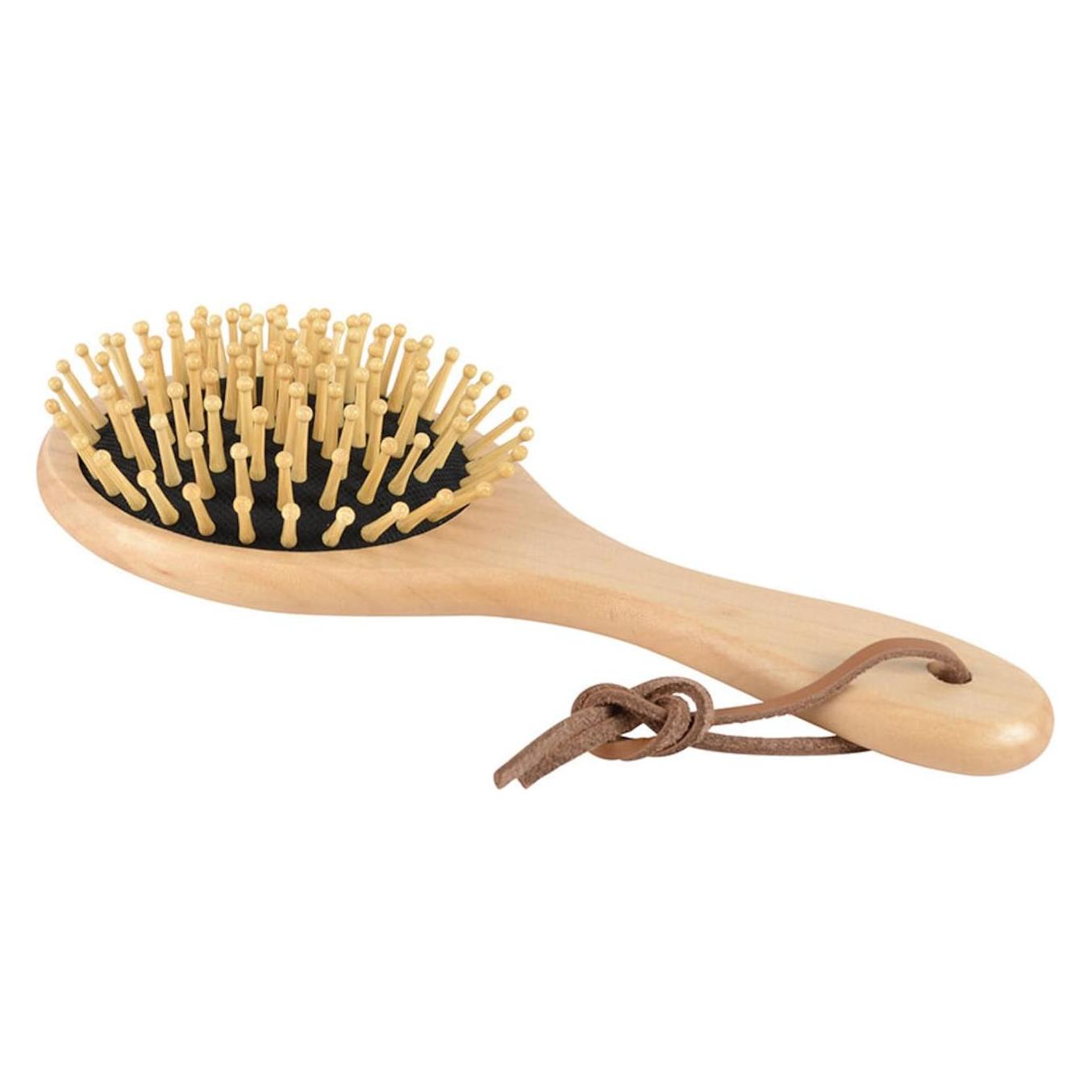Borstiq - Mane/tail brush - wooden - round (0651)
