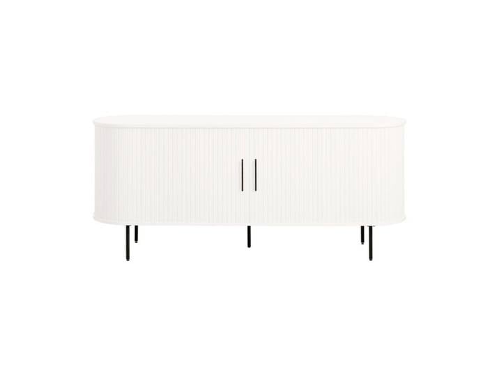Trendstore Uriel Sideboard Lamellenoptik - Lamellen Eiche Furnier weiß - 180 Wohnzimmer, Esszimmer, Schiebetüren, Lamellen-Optik, Echtholzfurnier, vier Farben, Stauraum, praktisch für kleine Essbereiche, leicht und luftig Modern, Zeitlos