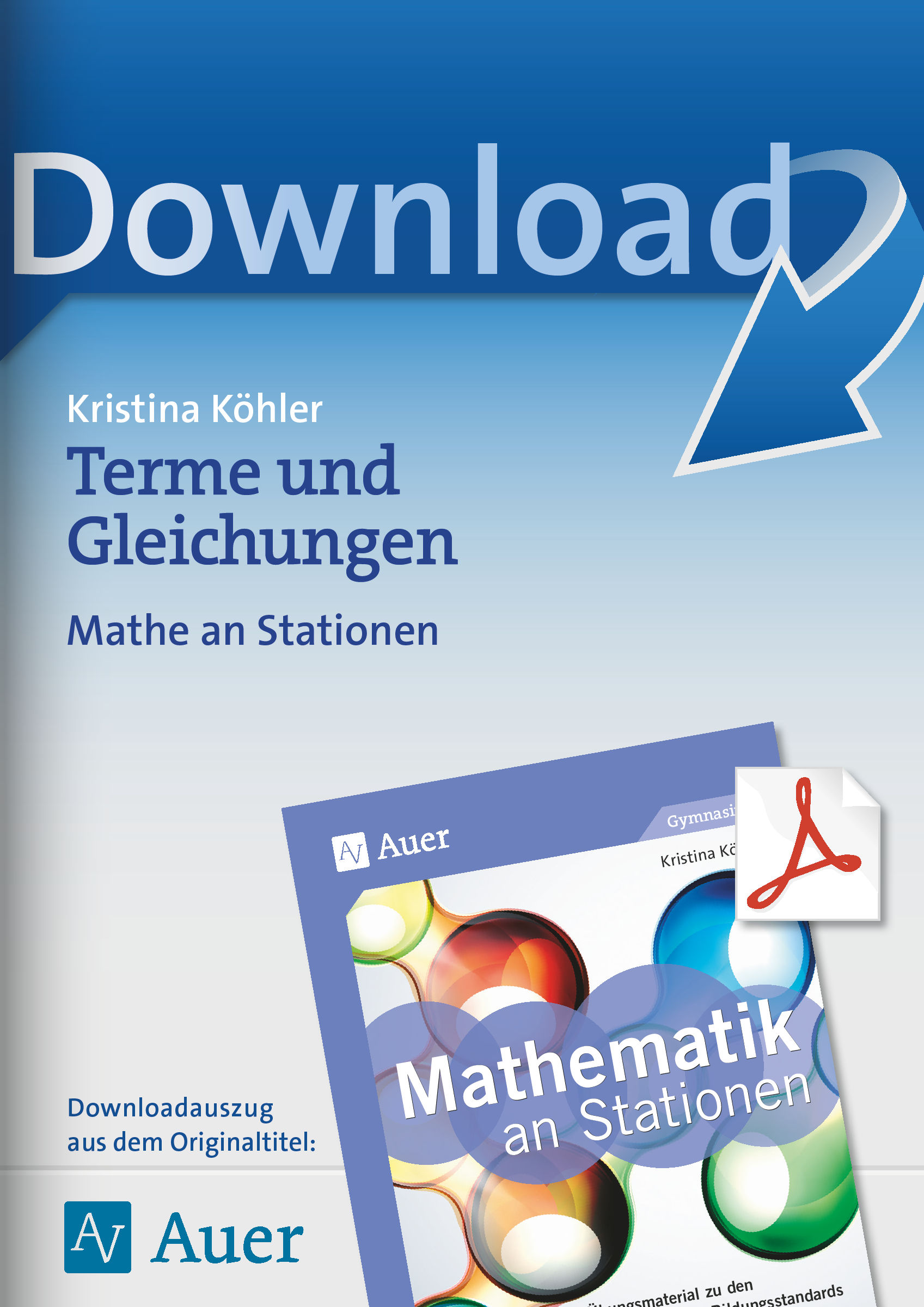 Auer Verlag Terme und Gleichungen an Stationen