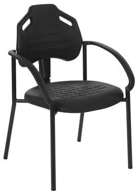 Office Star Products OSP Guest Chair with Adjustable Height and Casters