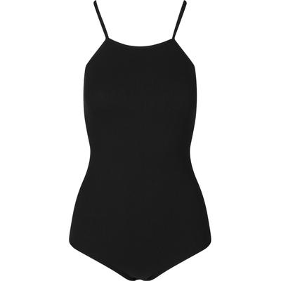 Unterhemd URBAN CLASSICS "Urban Classics Ladies Rip Body", Damen, Gr. S, Normalgrößen, schwarz, 92% Nylon, 8% Elasthan, unifarben, normal, Unterhemden Unterhemd