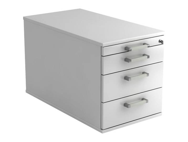 Venda Rollcontainer, Weiß, 4 Schublade(n) Schubladen, 42.8x51.2x80 cm, Fsc, DIN EN ISO 14001, Beimöbel erhältlich, Büromöbel, Schreibtischcontainer, Rollcontainer
