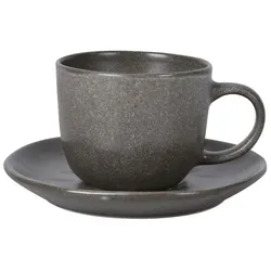Fürstenhof Kaffeetasse Sofia 2tlg. Steingut Grau M (Medium)