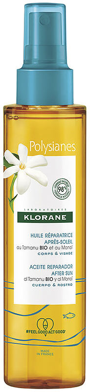 Klorane Polysianes Monoï Y Tamanu Bio huile réparatrice après soleil 150 ml
