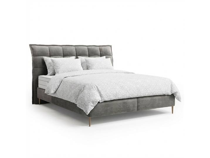 Boxspringbett 160 x 200cm Chenille Kiera Grau