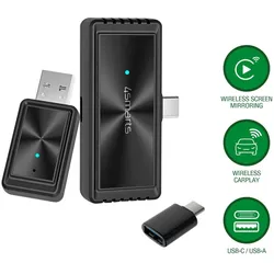 Wireless CarPlay Screen Mirroring Adapter, schwarz
