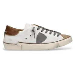 Philippe Model für Herren. PRLU Prsx Low Ledersneaker weiß (44), Wohnung, Schnürsenkel, Lässig