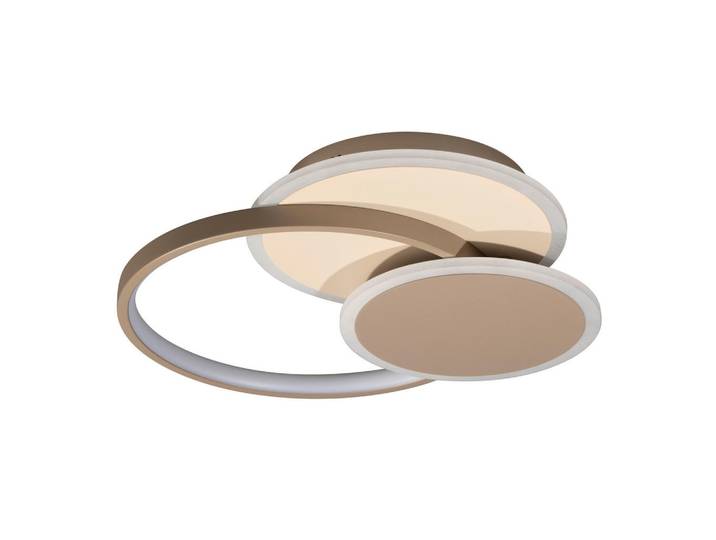 Led-Deckenleuchte Tomo, Greige, Metall, 39.5x7x40 cm, Lampen & Leuchten, LED Beleuchtung, LED-Deckenleuchten