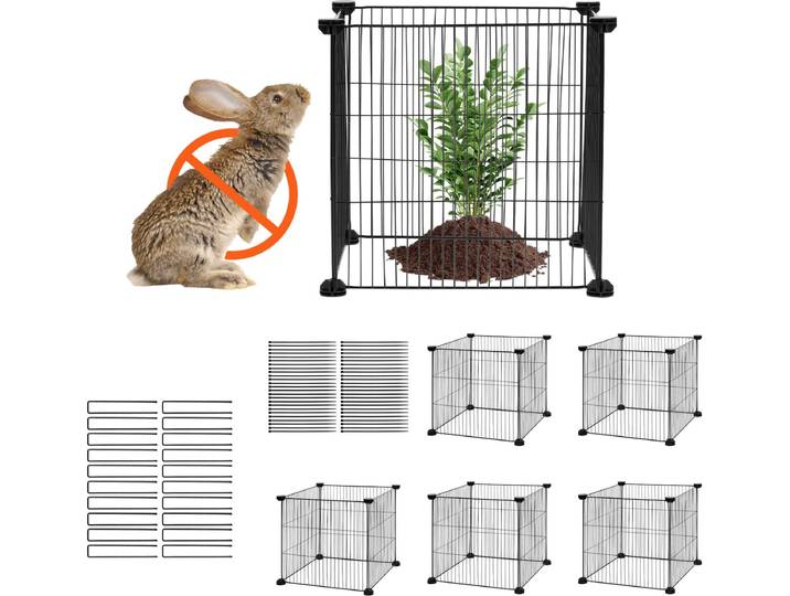 VEVOR Set van 5 Plantenbeschermingen Tegen Dieren 390x390x365mm Metalen Plantenkooi