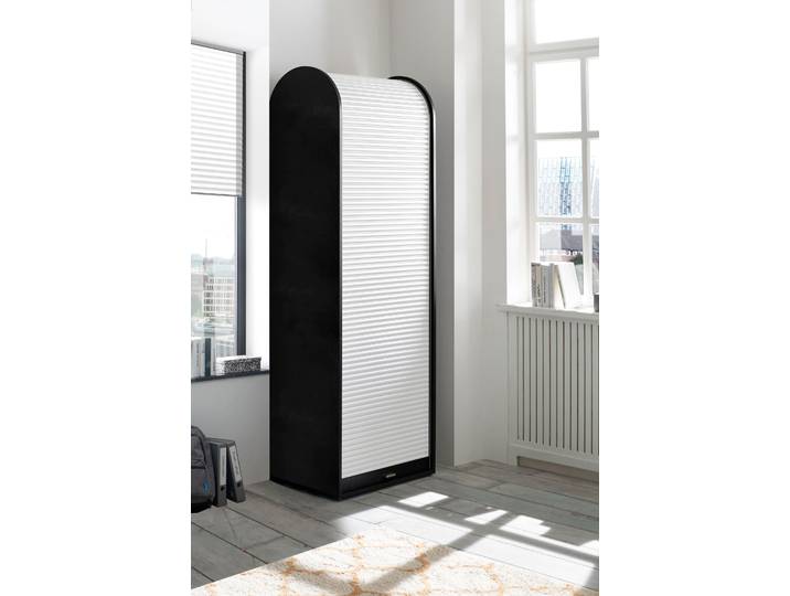 Rollladenschrank MÄUSBACHER Jalousieschränke , schwarz (schwarzstahl, weiß), B:69cm H:192cm T:44cm, Schränke, Rollladenschrank, Breite 69 cm