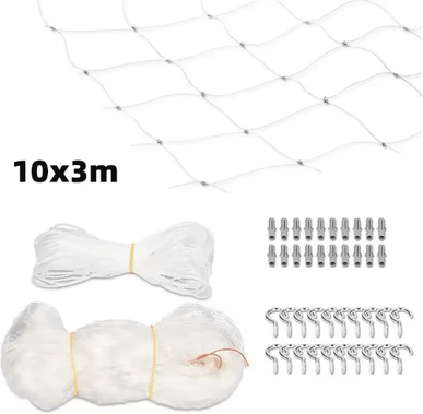 Inspire Picks Pet Safety Balcony Net Cat Safety Net For Balconies, Windows, Stairs & Doorways 10x3m