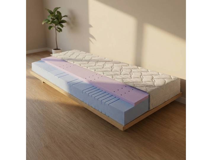7-Zonen Kaltschaum-Matratze Sleep Gel 2 160 x 200cm H3 Kern: Kaltschaum & SleepGel Bezug: Doppeltuch Weiß