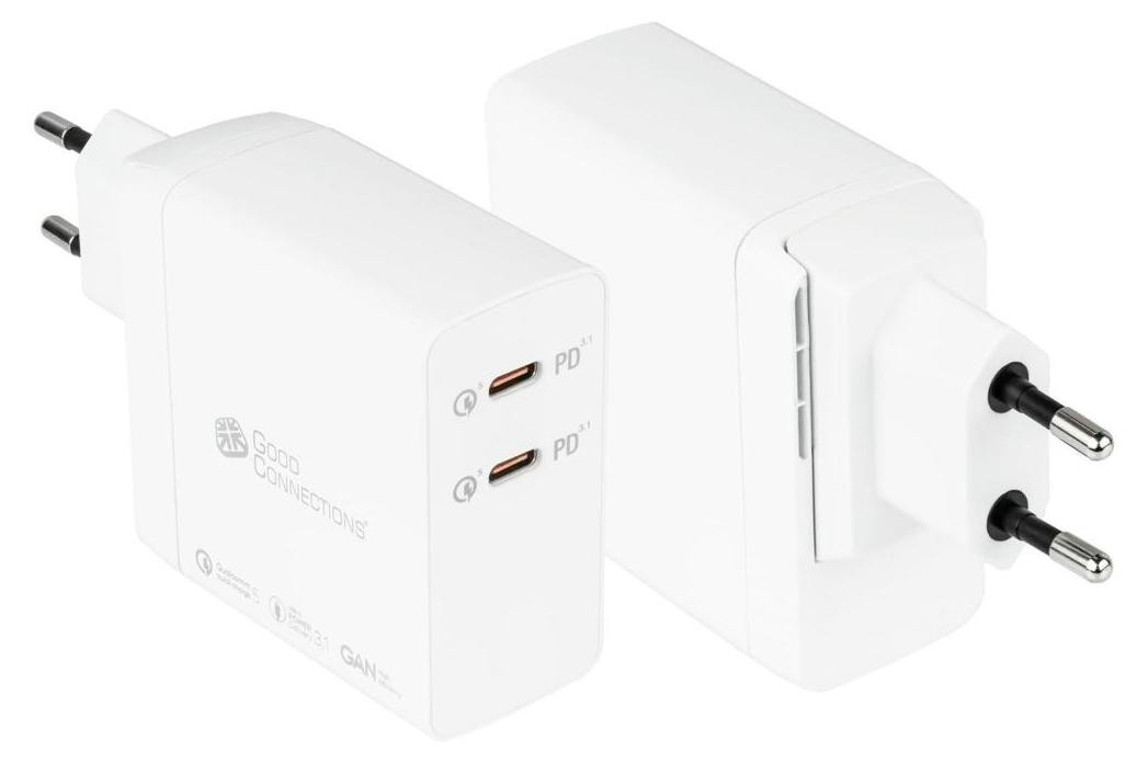 Good Connections PCA-W006W USB-sneloplader 140W met GaN en 2 poorten