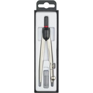 Rotring Zirkel COMPACT Universalzirkel, 2-teilig, Einsatzzirkel, silber