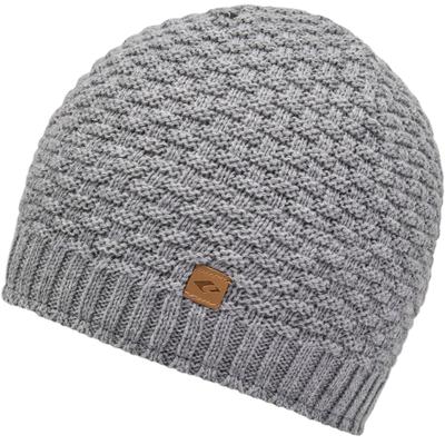 Beanie CHILLOUTS "Kasimir Hat", Herren, grau (light grau), Strick, Kunstfaser, unifarben, Mützen Beanie, Mit Rippenbündchen, One Size
