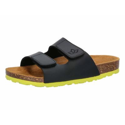 Pantolette LICO "Pantolette Bioline Velcro Kids", Mädchen, Gr. 29, schwarz, Filz, Schuhe Pantolette