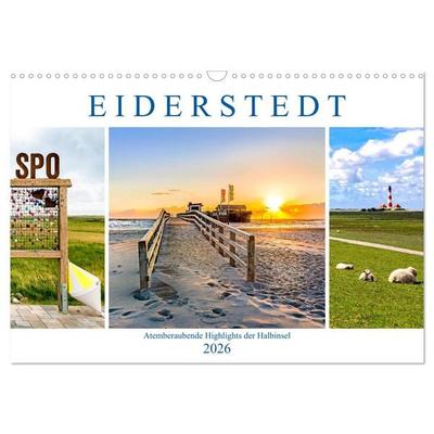 EIDERSTEDT-HIGHLIGHTS (Wandkalender 2026 DIN A3 quer), CALVENDO Monatskalender
