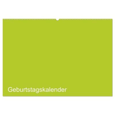 Bastel-Geburtstagskalender grün / Geburtstagskalender (Wandkalender 2027 DIN A2 quer), CALVENDO Monatskalender