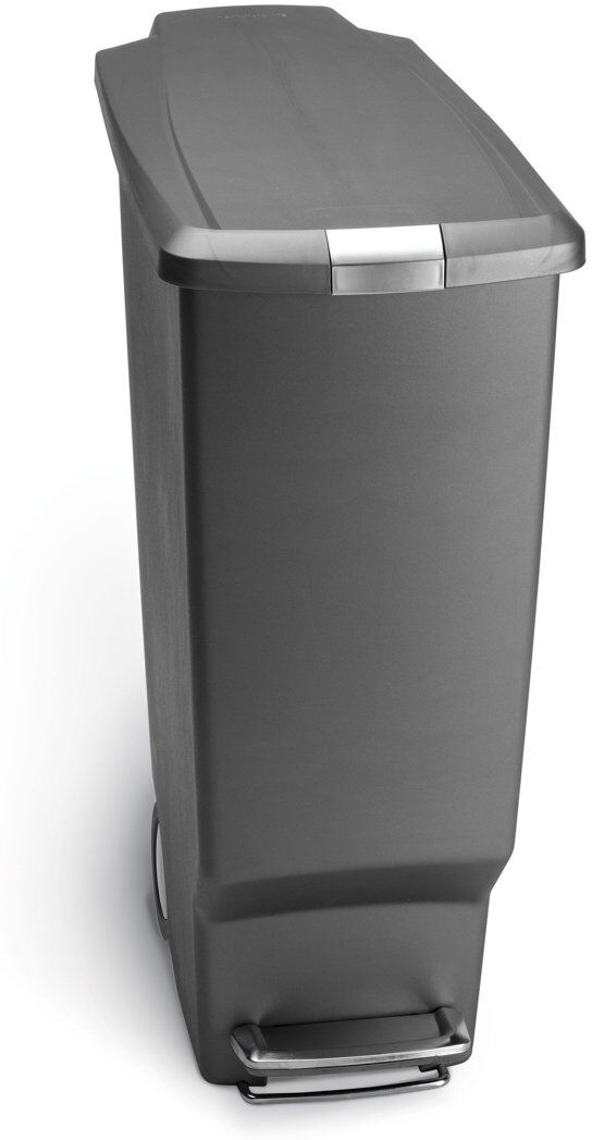 Simplehuman 40L Plastic Slim Pedal Bin Grey 40L