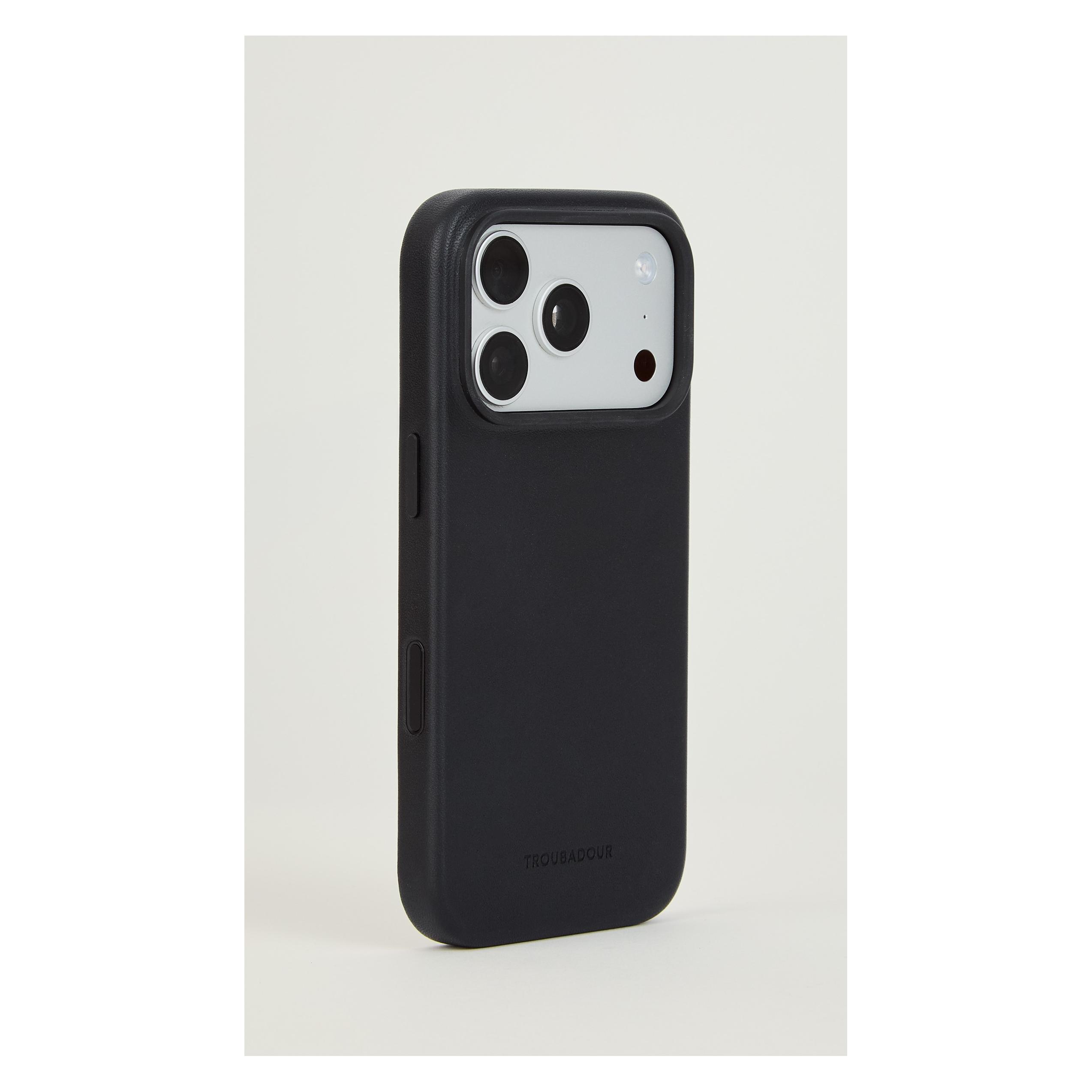 Mujjo Troubadour Lederhülle - Lederetui für das iPhone 18 Pro / 17 Pro, kompatibel mit MagSafe (schwarz) (Apple iPhone 17 Pro, Apple iPhone 18 Pro) (MUJJO)