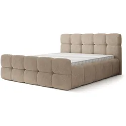 POLSTERBETT ELIZJA 120x200 cm mit Bettkästen - Beige