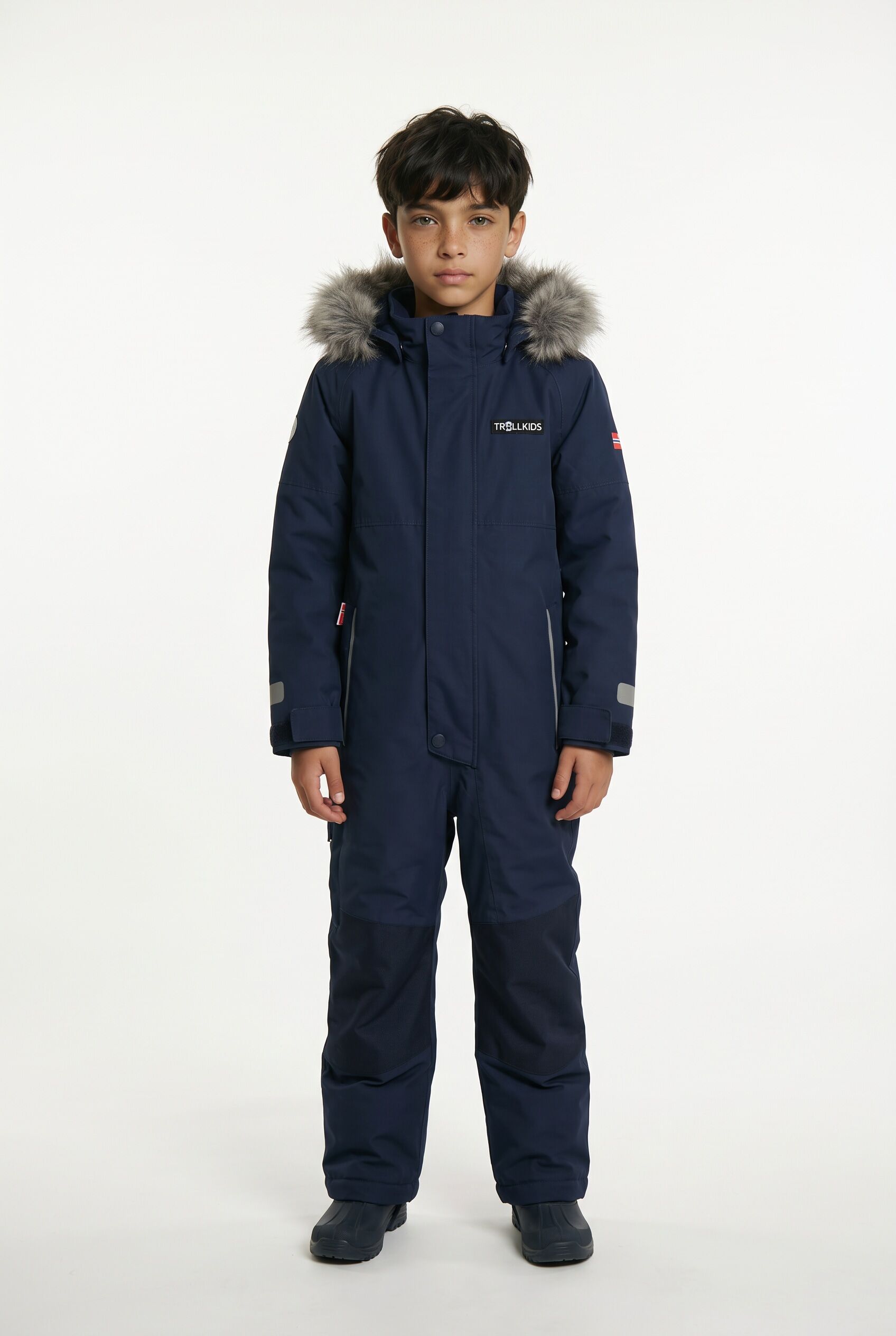 Schneeoverall TROLLKIDS "KIDS KIRKENES SNOWSUIT", Mädchen, Gr. 122, N-Gr, navy, Obermaterial: 100% Polyester. Wattierung: 100% Polyester, Overalls Schneeoverall, sportlich, Schneeoverall, für Kinder, aus Polyester und Polyamid navy 122, N-Gr