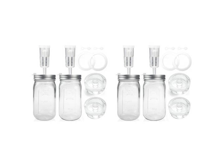 Kit de Fermentation de pot Mason de 32 Oz, pots de Fermentation, couvercles de Fermentation, poids de Fermentation et sas, paquet de A63K-4, paquet de 4
