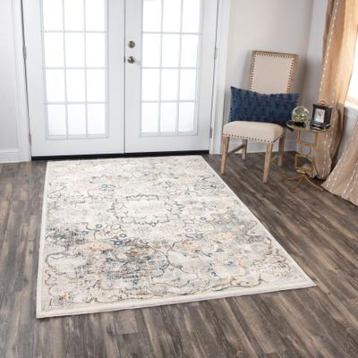 Alora Decor Lavish Rustic Blue Polypropylene/Polyester Area Rug