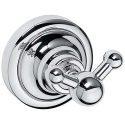 Brillantbad BETRO CHROM Doppelkleiderhaken Messing Chrom 65x65x65 mm für Bad & Küche >> zum Bohren